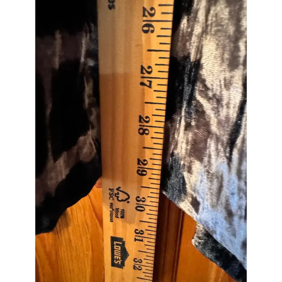 Purejill (J.Jill) Velvet open front swing kimono 1X Gray/Navy Modern Unique - Picture 8 of 8